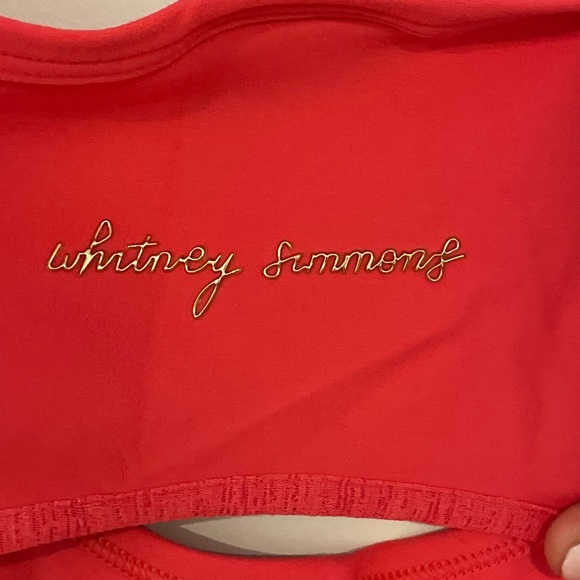 Gym shark x Whitney simmons LS crop top cyber red - Picture 4 of 4